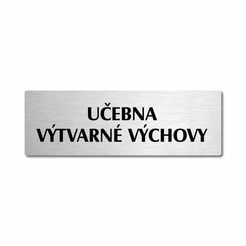 Učebna výtvarné výchovy, stříbrná popiska na dveře